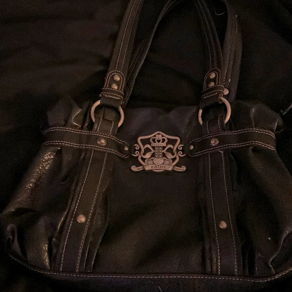 Kathy Zeeland Black leather hand bag 💼